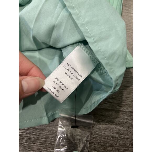 Vici San Mateo Plissé Top Pleated Aqua Blue Size Medium - Picture 8 of 10